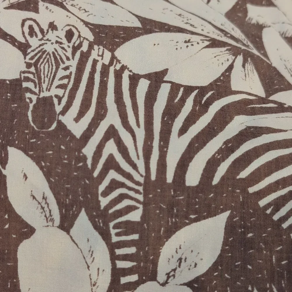vintage JCPenney Safari animal round tablecloth‎ tan brown